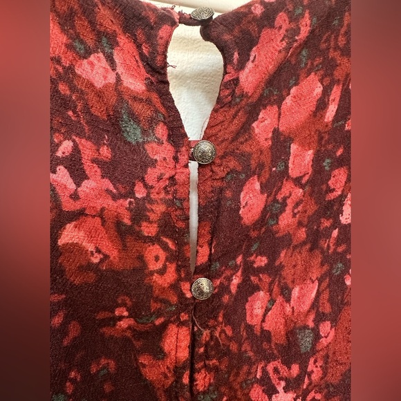 Free People All The Right Ruffles Playsuit Floral Foliage Wrap Shorts Romper - Picture 3 of 12